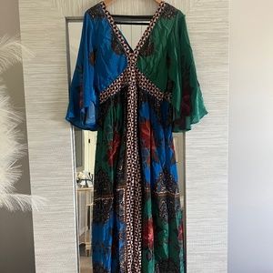 Farm Rio pattern mix maxi dress